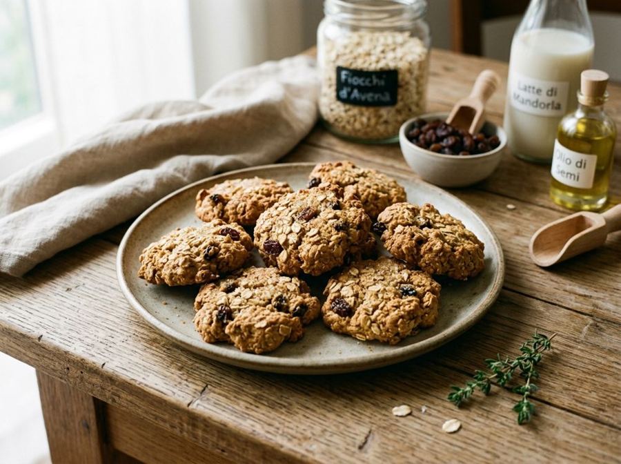 Biscotti di avena senza burro