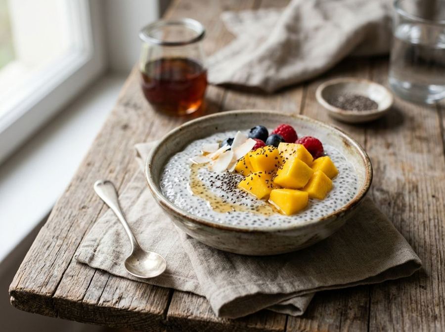 Budino di chia al cocco