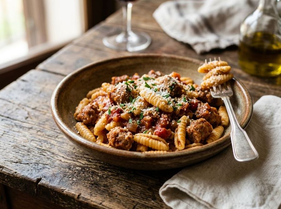 Cavatelli con ragù di salsiccia