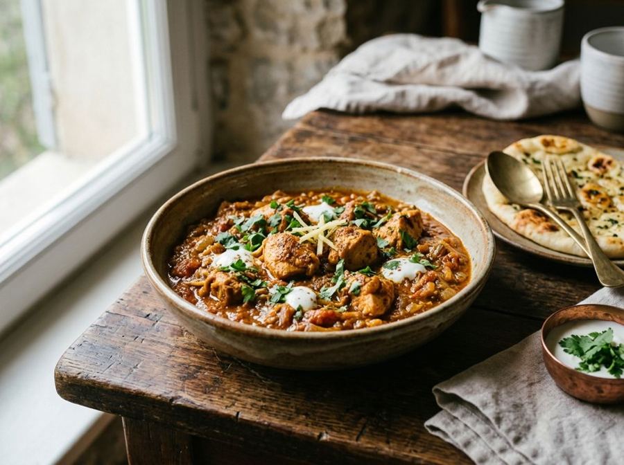 Chicken curry indiano