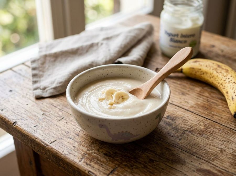Crema di banana e yogurt