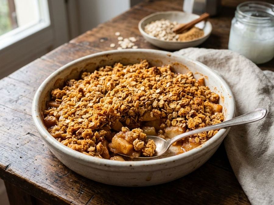 Crumble di mele vegano