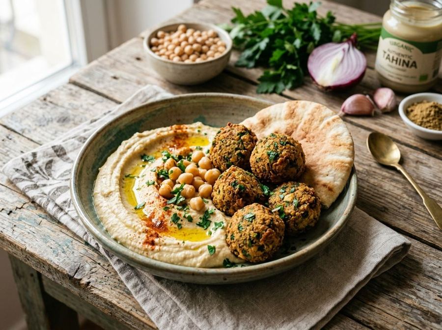 Falafel con hummus