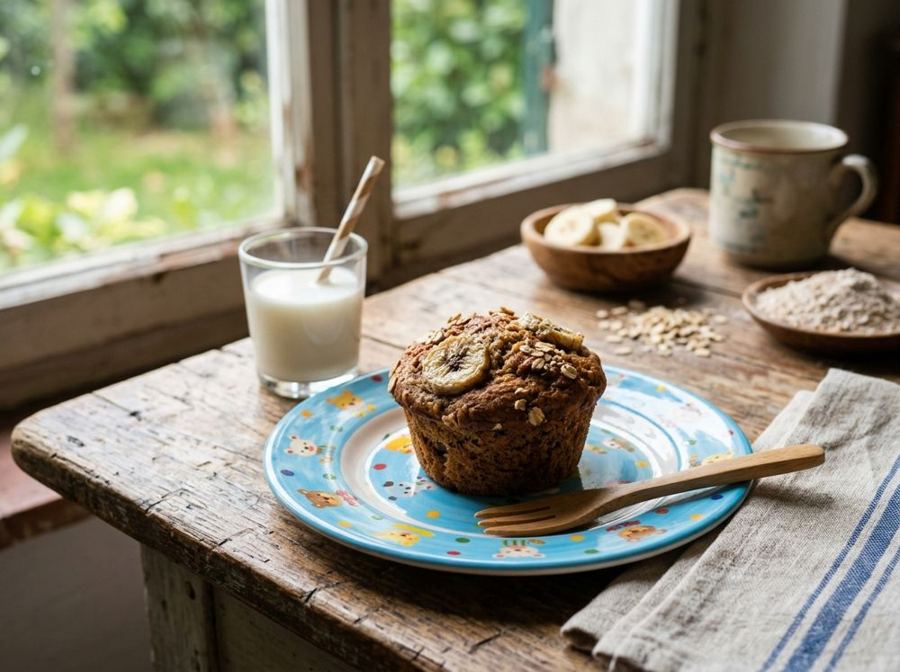 Muffin alla banana senza zucchero