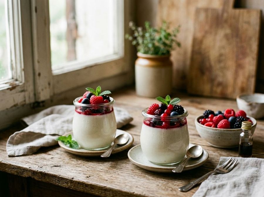 Panna cotta vegana al cocco