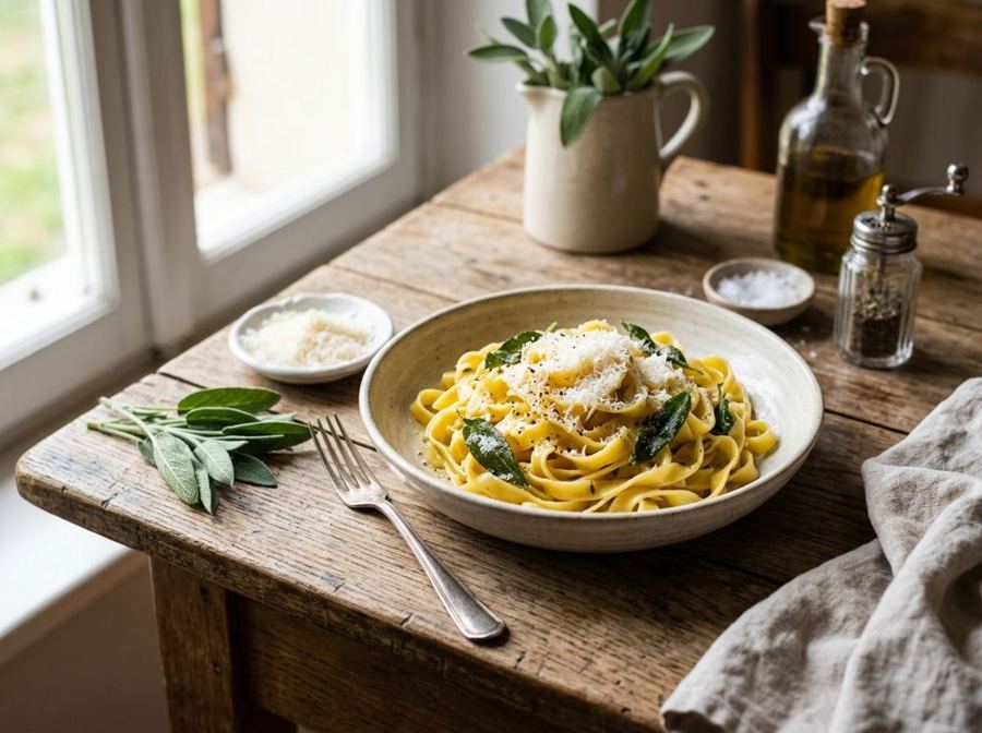 Pasta al burro e salvia