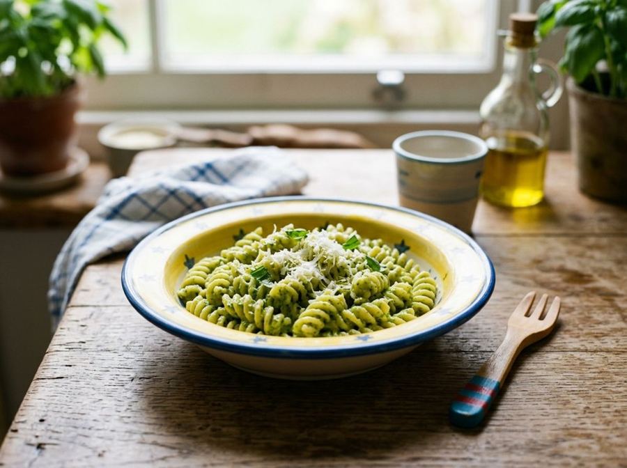 Pasta al pesto di zucchine