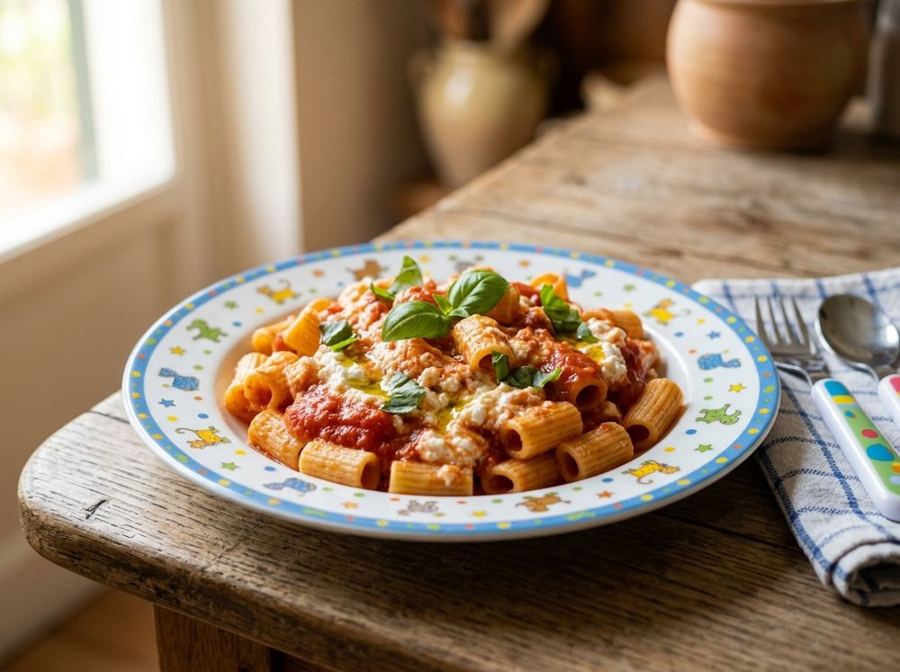 Pasta al pomodoro e ricotta