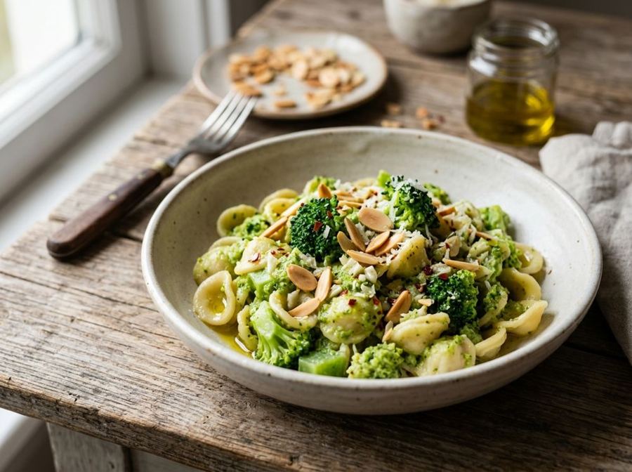 Pasta broccoli e mandorle