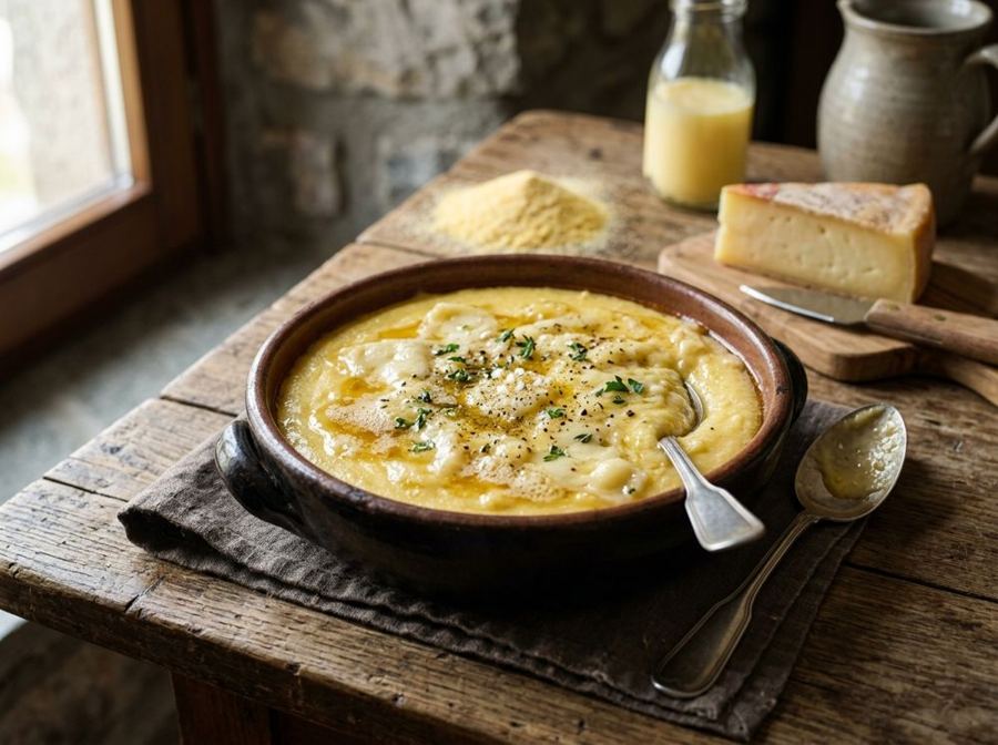 Polenta concia valdostana