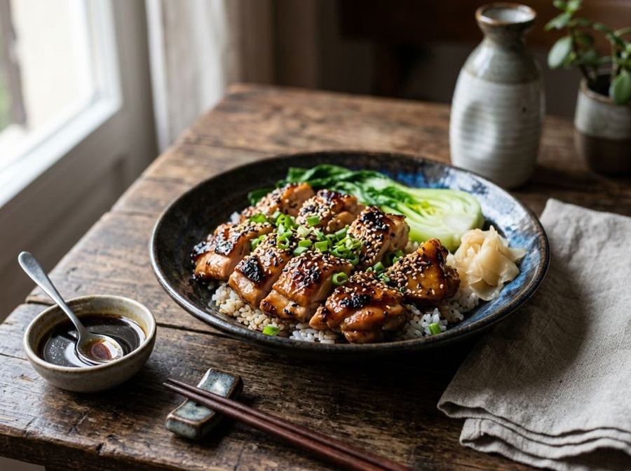 Pollo teriyaki giapponese