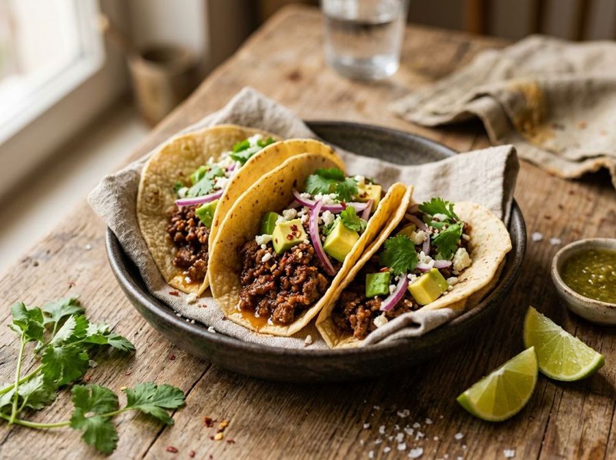 Tacos messicani di manzo