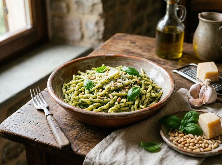 Trofie al pesto genovese